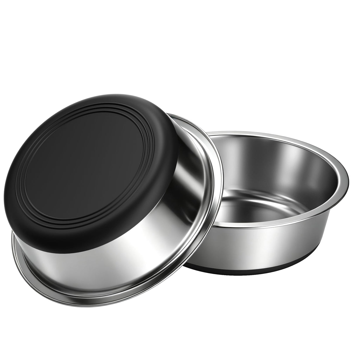 Stainless Steel Dog Bowls, 3.8 Cup, 2 Pack, Non-Slip & Durable