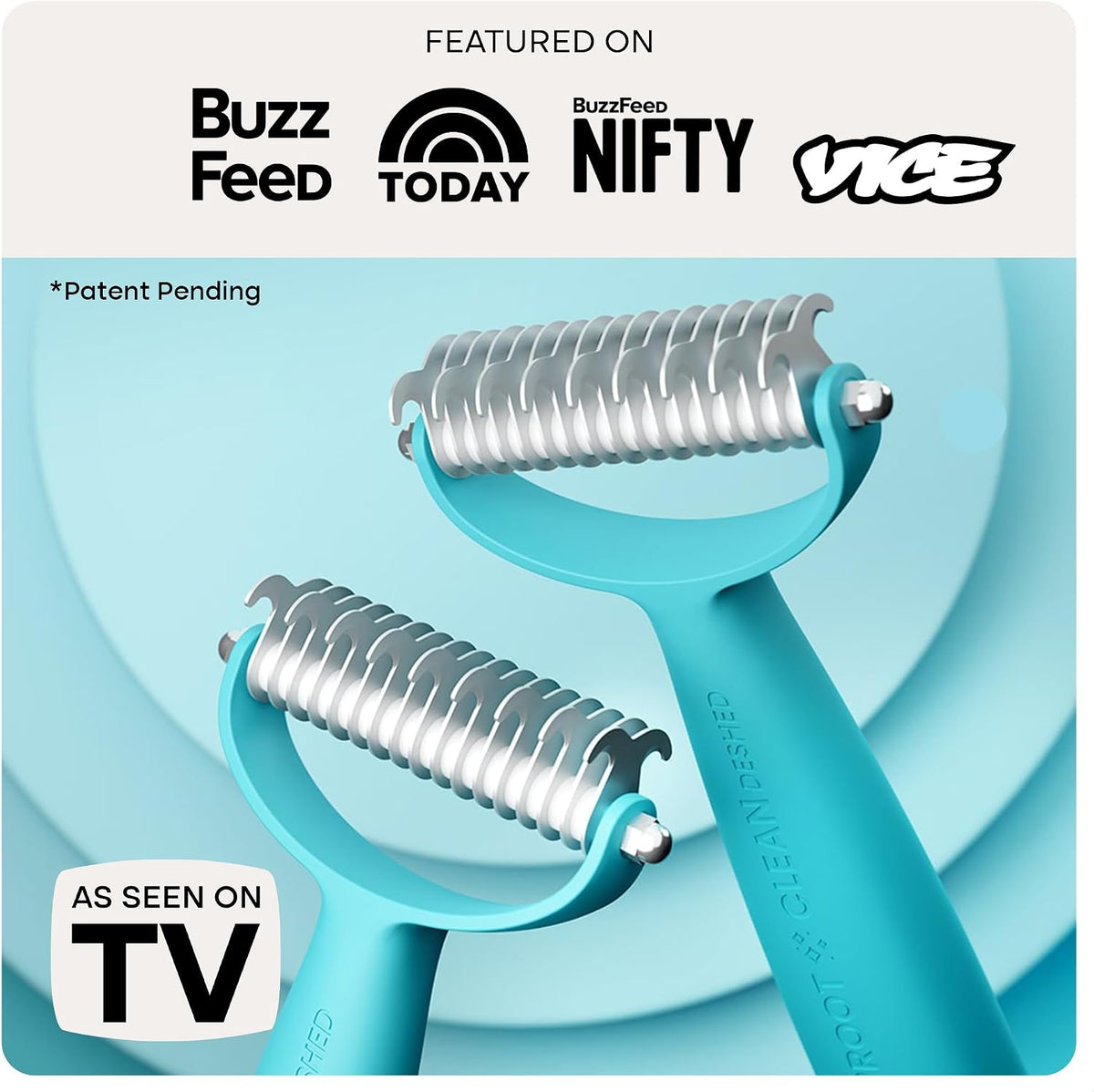 Uproot Clean Undercoat Rake & Pet Dematting Comb, Gentle on Skin: 2in1 Tool