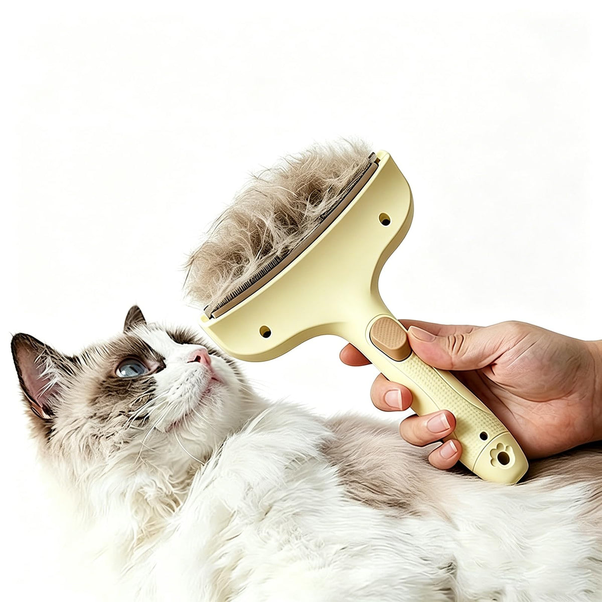 Pet Deshedding Brush, Grooming Tool for Dogs & Cats