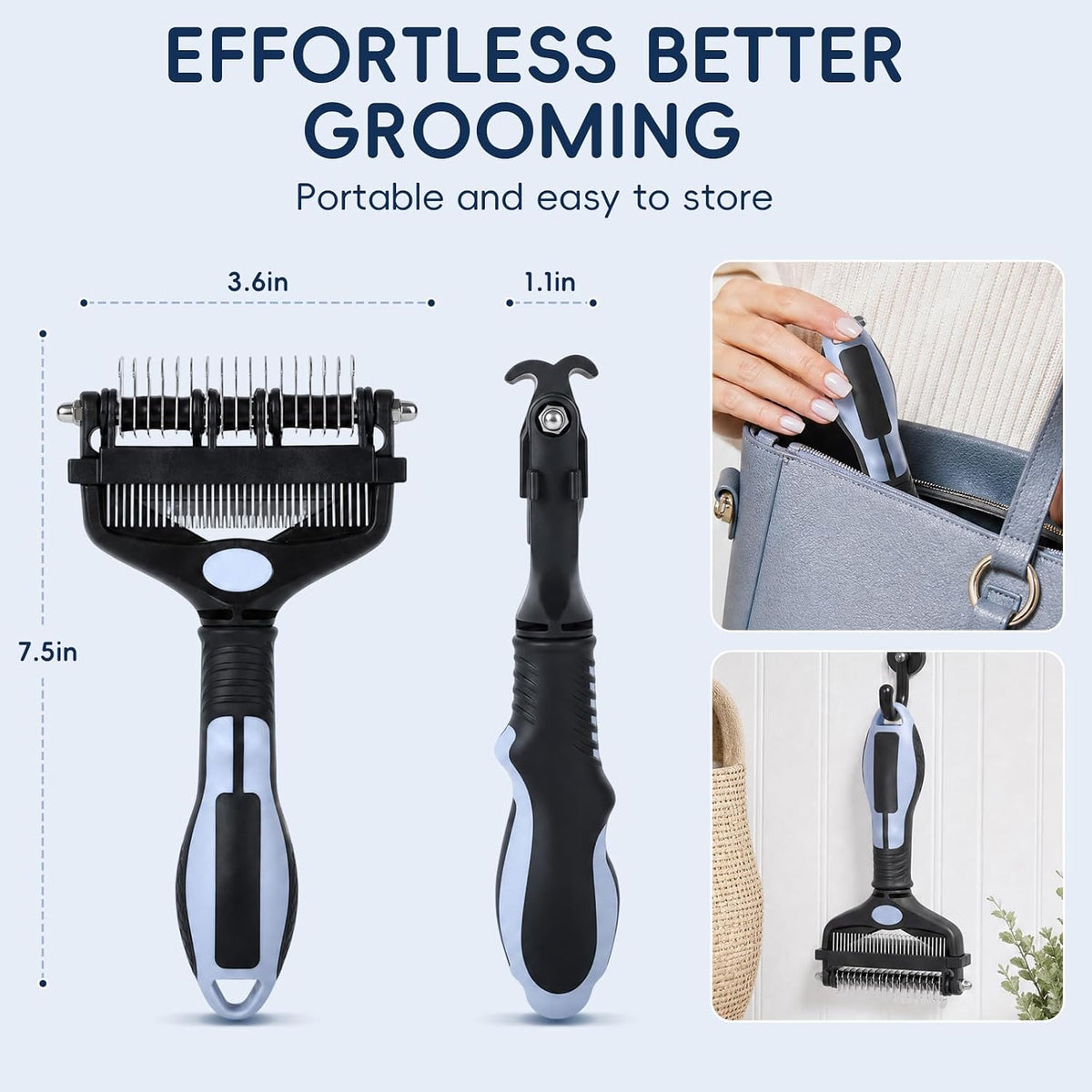 3-in-1 Pet Deshedding Dog Brush For Shedding,Dog Grooming Brushes