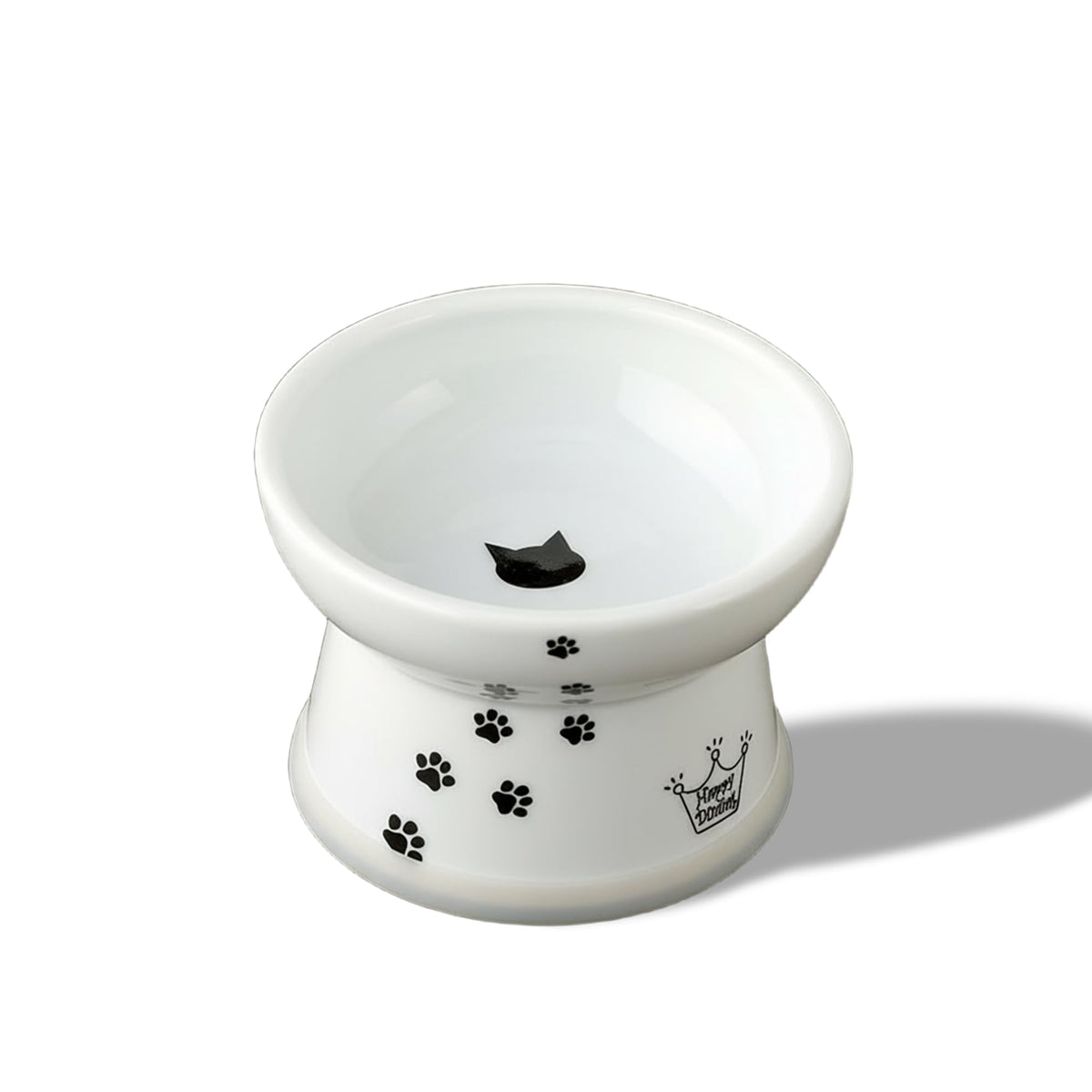 Necoichi Ceramic Extra-Wide Elevated Cat Food Bowl (Cat, Extra Wide)