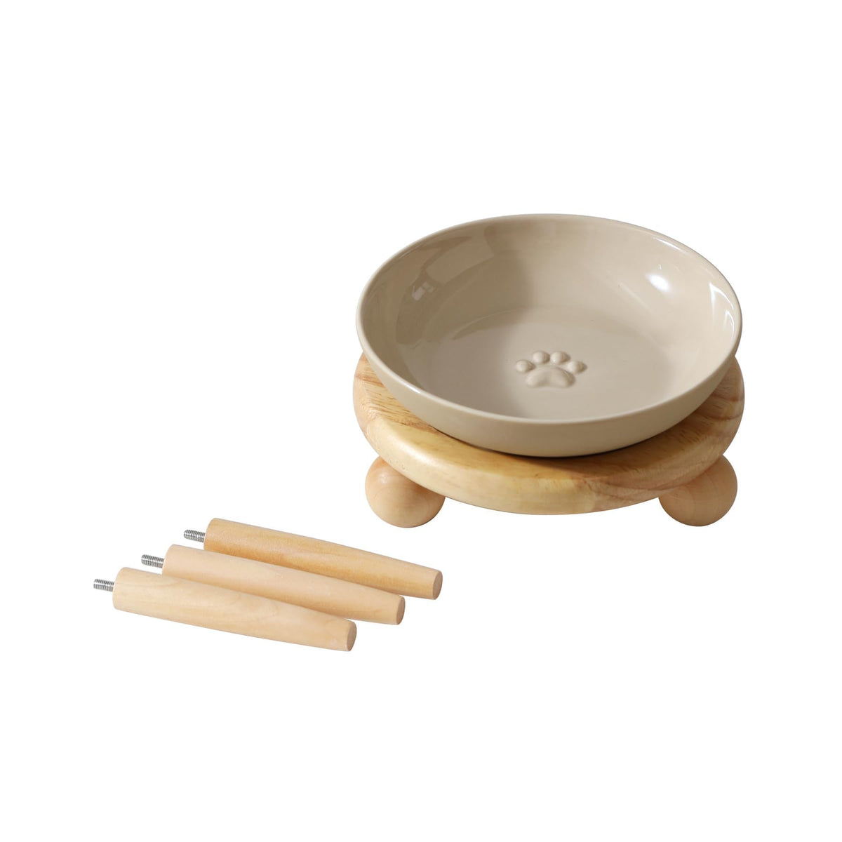 Havniva Ceramic Cat Bowls, Shallow Cat Dishes, Cat Food Plate Set of 3