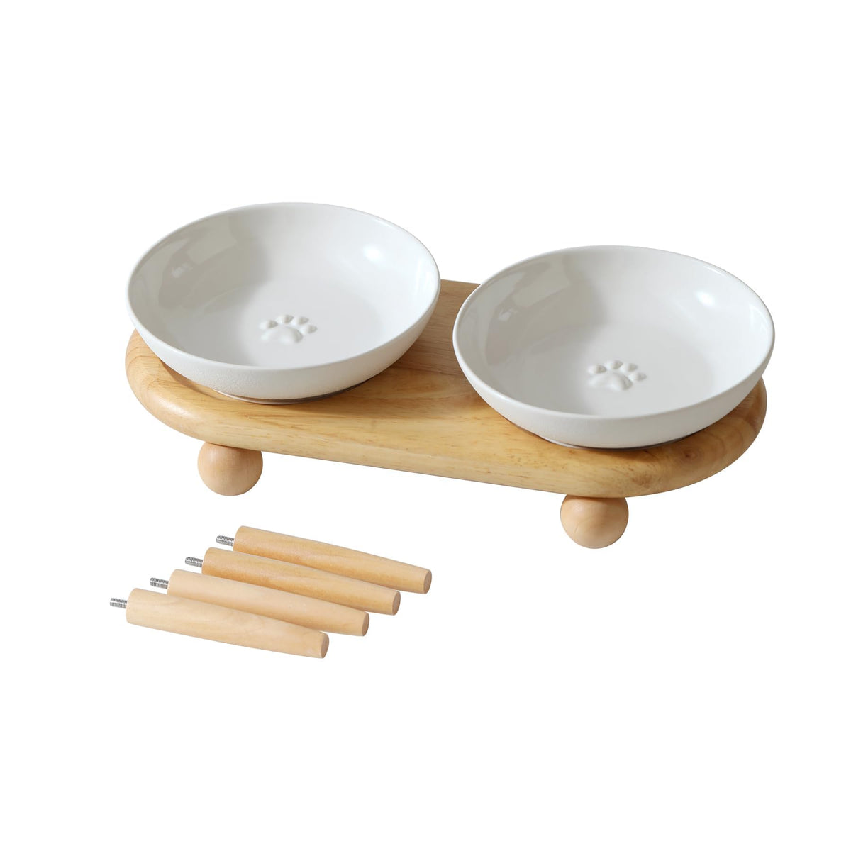 Havniva Ceramic Cat Bowls, Shallow Cat Dishes, Cat Food Plate Set of 3