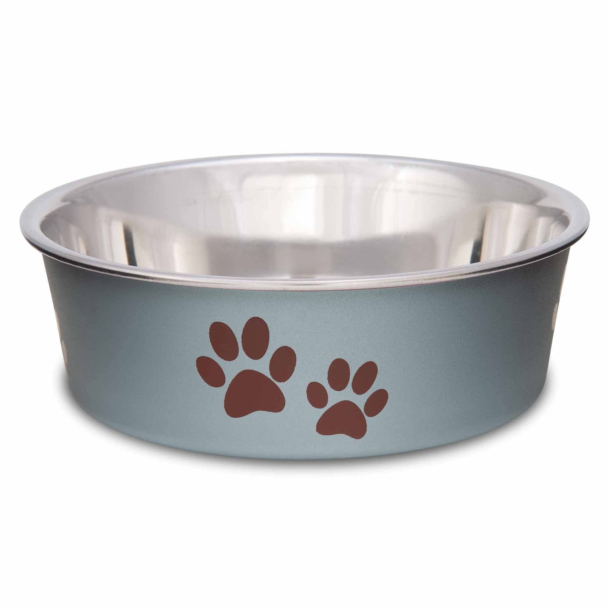 Loving Pets Bella Dog Bowls- Stainless Steel Dog & Cat Bowls - Spill Proof Dog Food Bowl, Cat Bowl, Puppy Essentials & Pet Supplies Great for Home & Travel (Medium 20-35 lbs, Espresso)