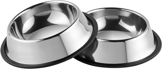 Fri4Free 2PCS 7oz Stainless Steel Non-Slip Small Cat Food Bowls