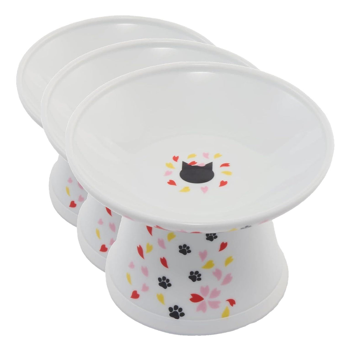 Necoichi Ceramic Extra-Wide Elevated Cat Food Bowl (Cat, Extra Wide)