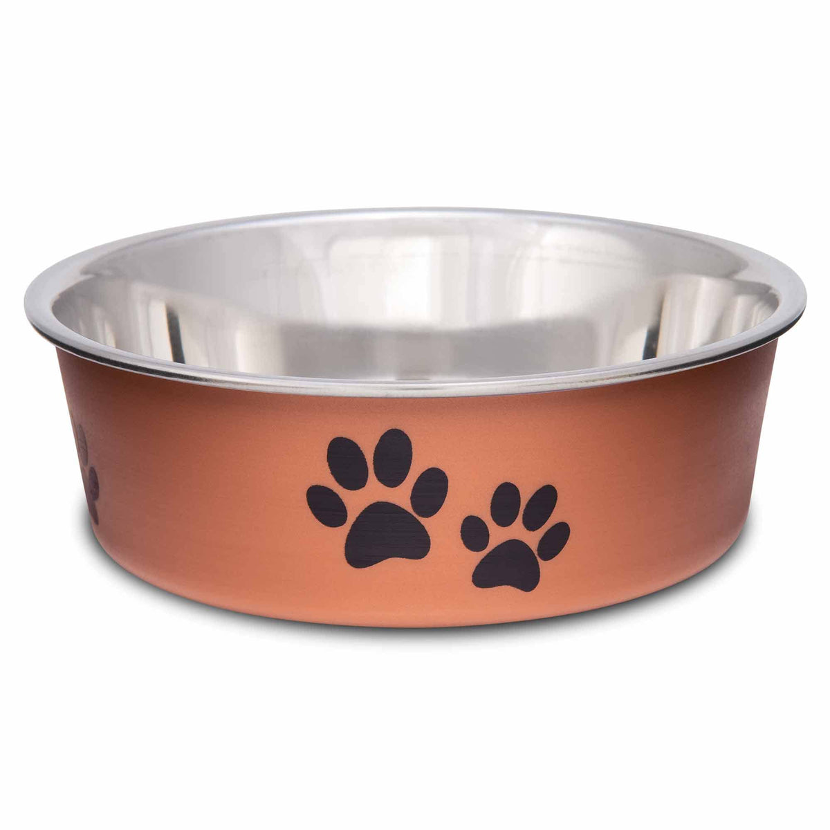 Loving Pets Bella Dog Bowls- Stainless Steel Dog & Cat Bowls - Spill Proof Dog Food Bowl, Cat Bowl, Puppy Essentials & Pet Supplies Great for Home & Travel (Medium 20-35 lbs, Espresso)