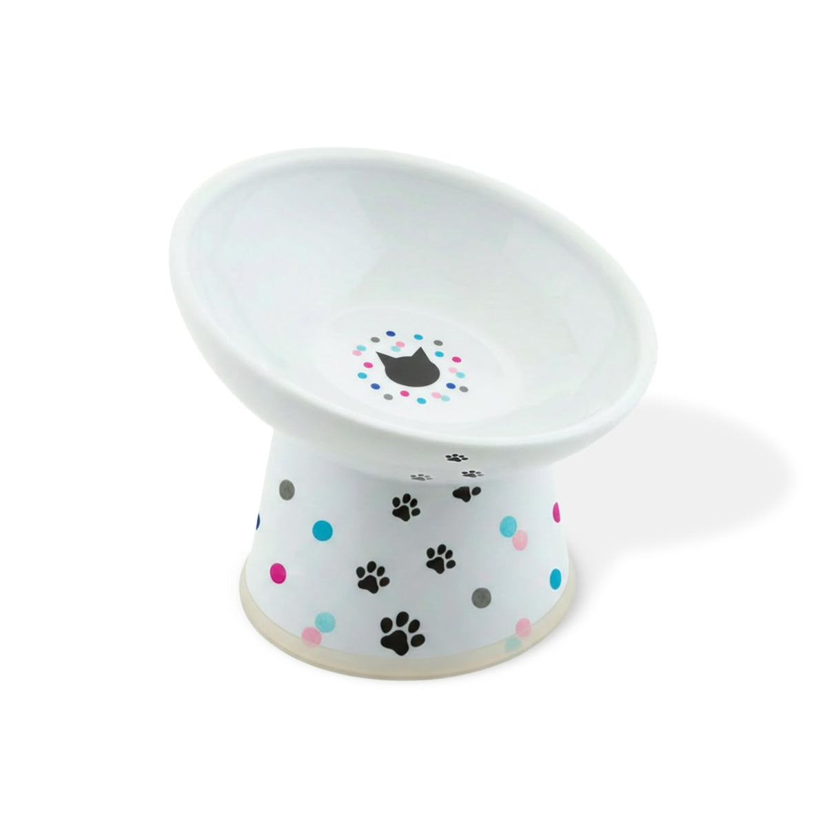 Necoichi Ceramic Extra-Wide Elevated Cat Food Bowl (Cat, Extra Wide)
