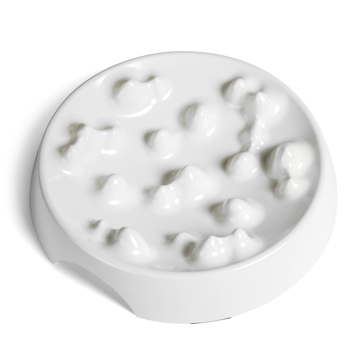 CatGuru Cat Bowls, Whisker Friendly Food Bowl for Indoor Cats, Reliefs Whisker Fatigue, Wide Kitten Dish, Non Slip Pet Dishes, Shallow Pet Plates (Marshmallow, (Pack of 2))