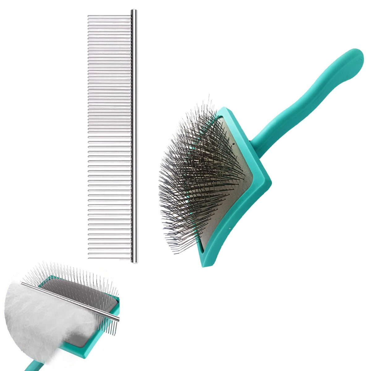 Undercoat Rake for Dogs,Deshedding Dematting Comb for Mats &Tangles Removal