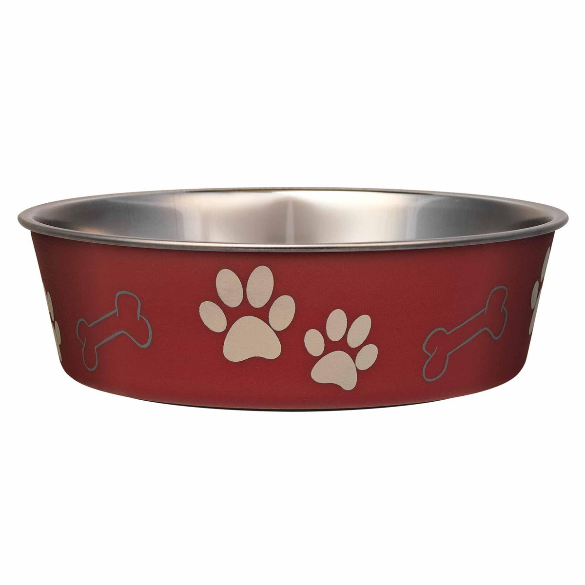 Loving Pets Bella Dog Bowls- Stainless Steel Dog & Cat Bowls - Spill Proof Dog Food Bowl, Cat Bowl, Puppy Essentials & Pet Supplies Great for Home & Travel (Medium 20-35 lbs, Espresso)