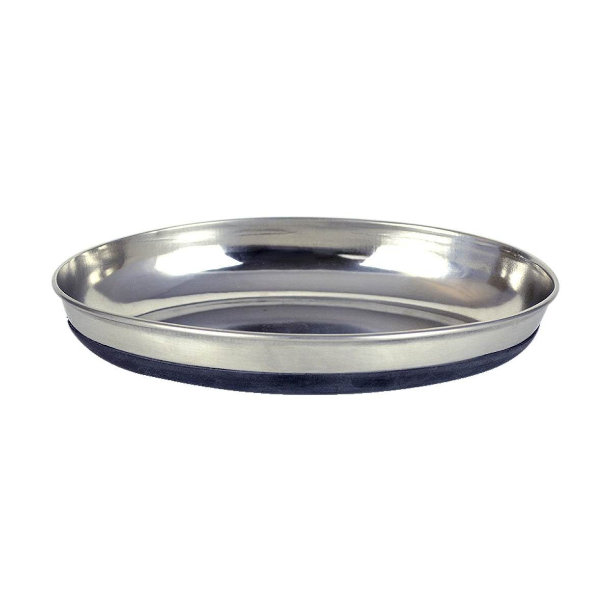 Our Pets Oval Stainless Steel Cat Dish with Rubber Base, 1 Cup, Anti Slip
