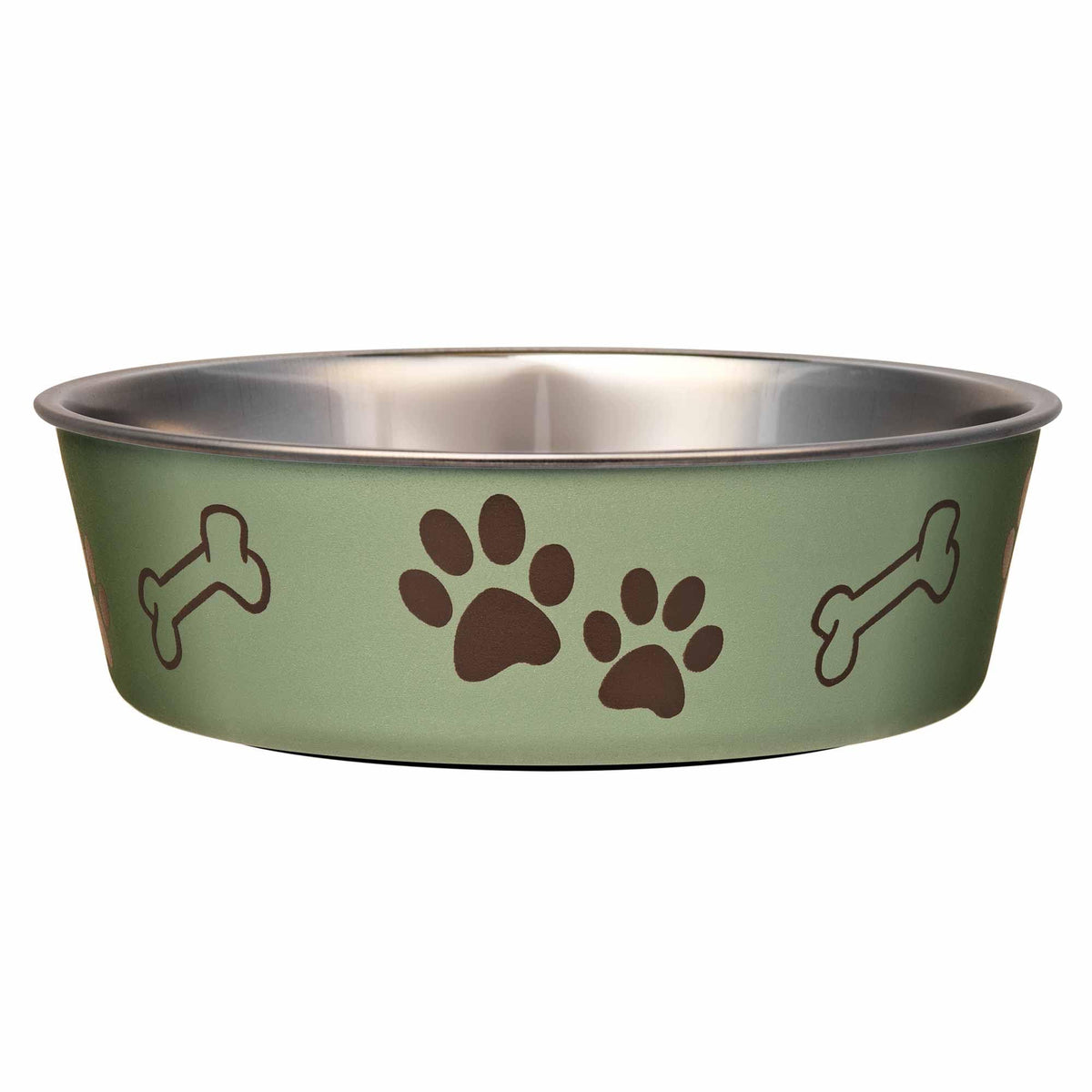 Loving Pets Bella Dog Bowls- Stainless Steel Dog & Cat Bowls - Spill Proof Dog Food Bowl, Cat Bowl, Puppy Essentials & Pet Supplies Great for Home & Travel (Medium 20-35 lbs, Espresso)