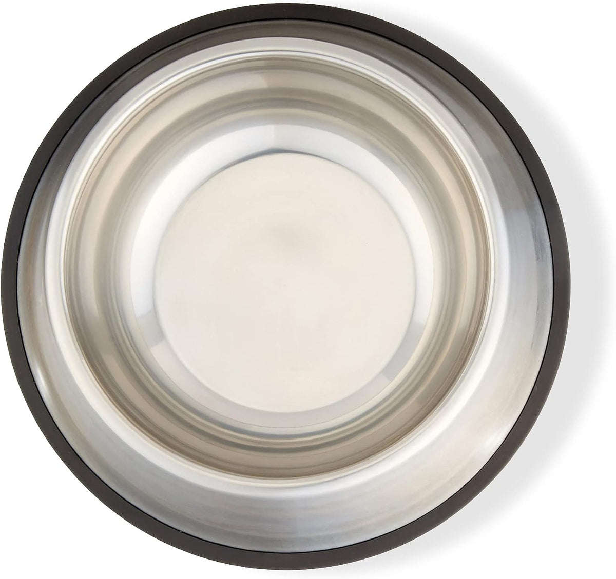 Amazon Basics Stainless Steel Non-Skid Dog Water And Food Bowls, Dishwasher Safe, Rust Resistant, 38oz Capacity, 10 x 2.8 Inches, 2-Pack