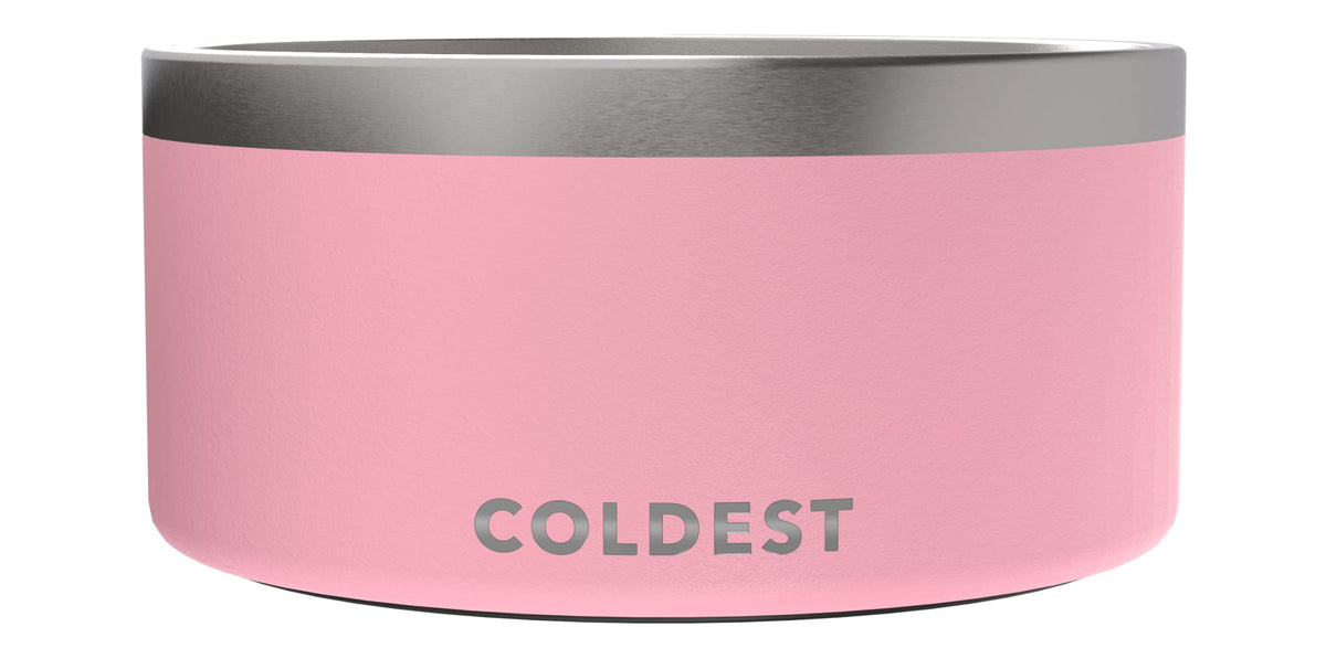 Coldest Dog Bowl - Anti Rust Metal, Non Slip, 3 Layers Insulated Stainless Steel Dog Bowls - Spill Proof & Heavy Duty - Water Bowl for Dogs, Cats & Pets, Dish Washer Safe (21 oz, Stealth Black)