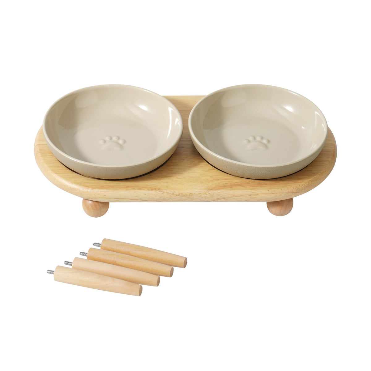 Havniva Ceramic Cat Bowls, Shallow Cat Dishes, Cat Food Plate Set of 3