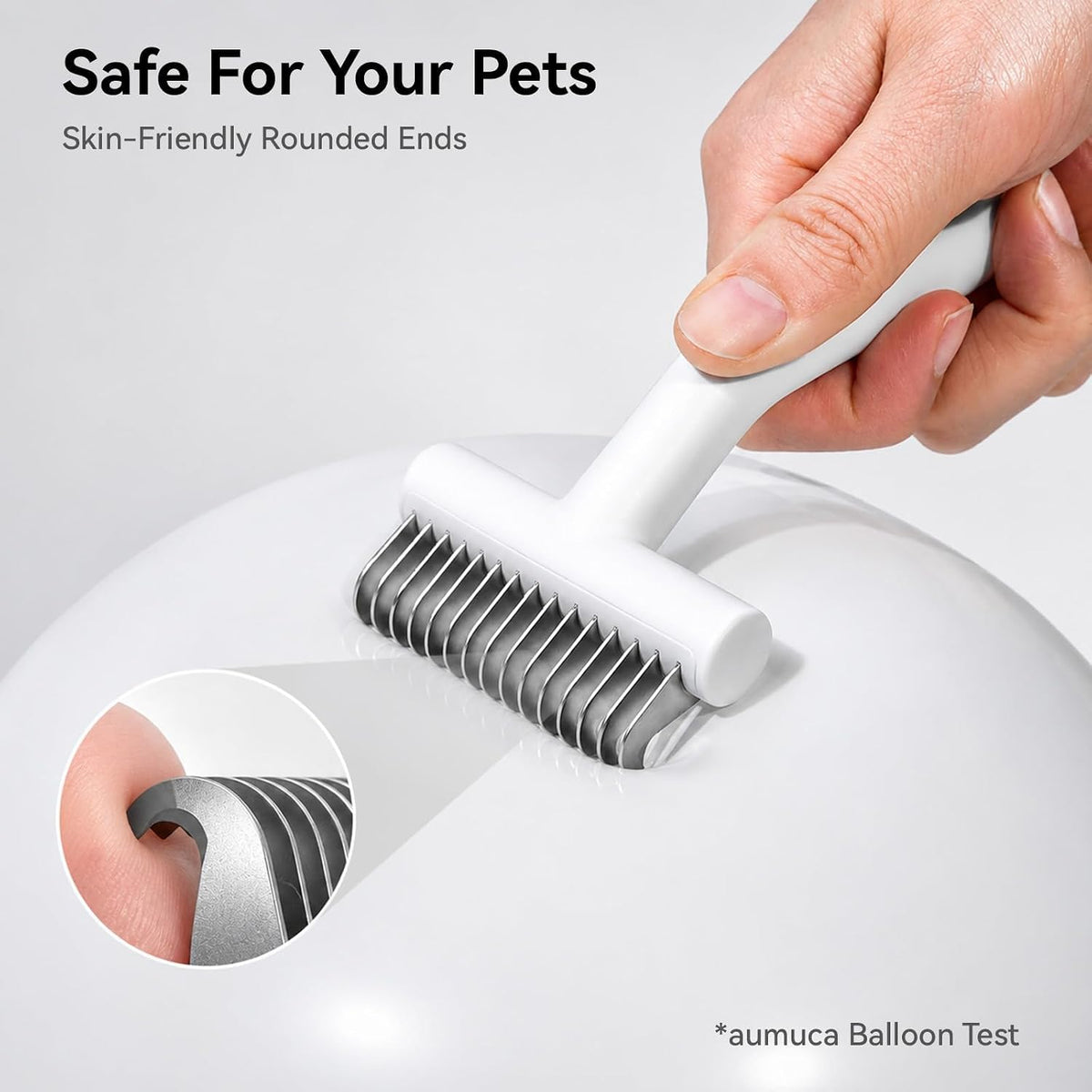 aumuca Undercoat Rake for Dogs, Deshedding & Dematting Comb for Cats, Horse