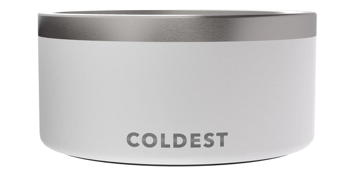 Coldest Dog Bowl - Anti Rust Metal, Non Slip, 3 Layers Insulated Stainless Steel Dog Bowls - Spill Proof & Heavy Duty - Water Bowl for Dogs, Cats & Pets, Dish Washer Safe (21 oz, Stealth Black)