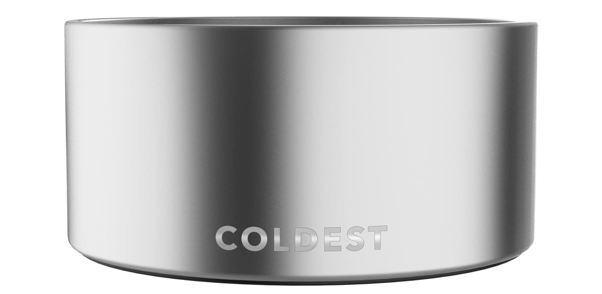 Coldest Dog Bowl - Anti Rust Metal, Non Slip, 3 Layers Insulated Stainless Steel Dog Bowls - Spill Proof & Heavy Duty - Water Bowl for Dogs, Cats & Pets, Dish Washer Safe (21 oz, Stealth Black)