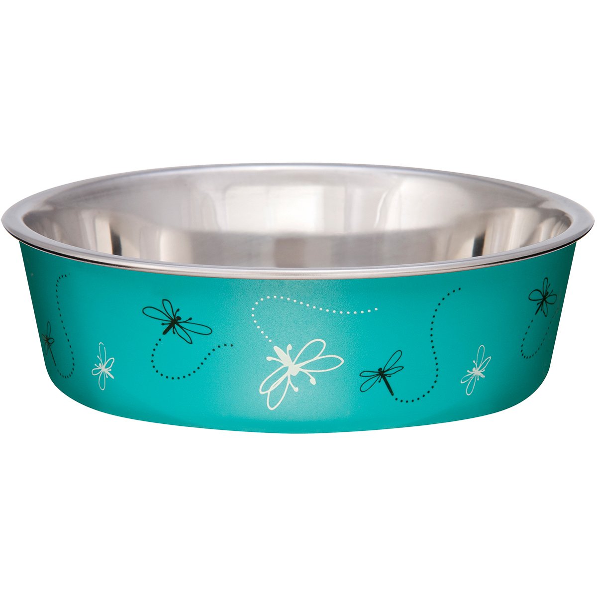 Loving Pets Bella Dog Bowls- Stainless Steel Dog & Cat Bowls - Spill Proof Dog Food Bowl, Cat Bowl, Puppy Essentials & Pet Supplies Great for Home & Travel (Medium 20-35 lbs, Espresso)