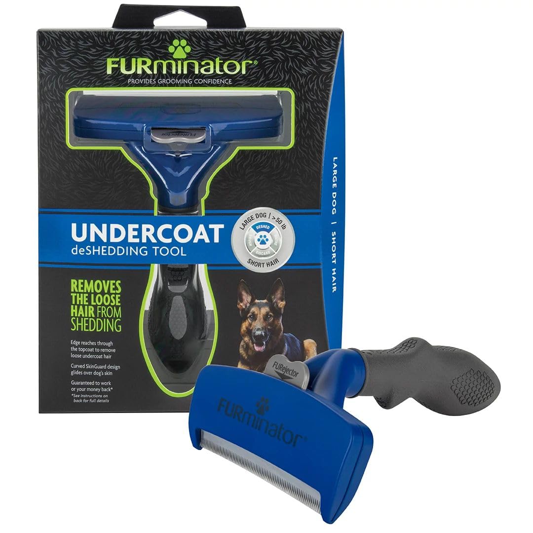 FURminator Large Dog Undercoat deShedding Tool for Long Hair