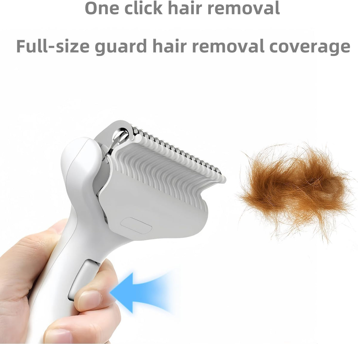 Undercoat Rake for Dogs & Cats, Self‑Clean Deshedding Brush, Dematting Comb