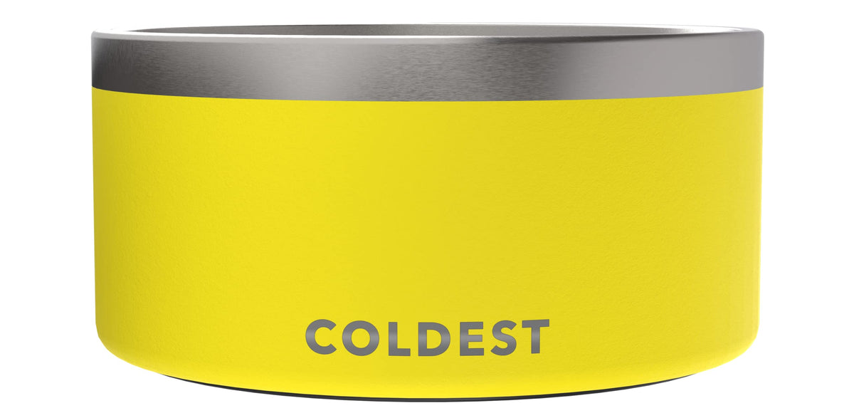 Coldest Dog Bowl - Anti Rust Metal, Non Slip, 3 Layers Insulated Stainless Steel Dog Bowls - Spill Proof & Heavy Duty - Water Bowl for Dogs, Cats & Pets, Dish Washer Safe (21 oz, Stealth Black)