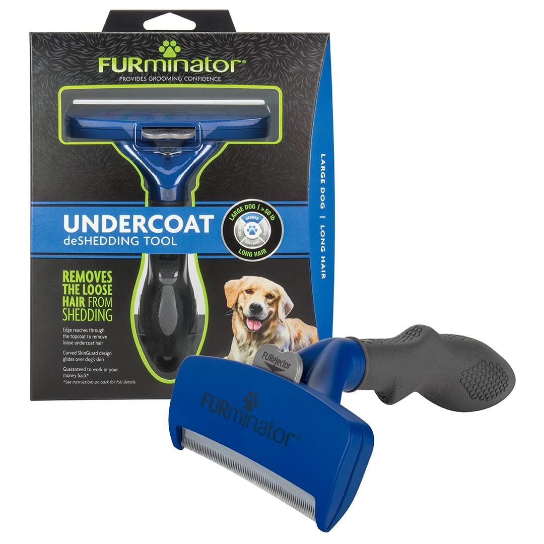 FURminator Large Dog Undercoat deShedding Tool for Long Hair