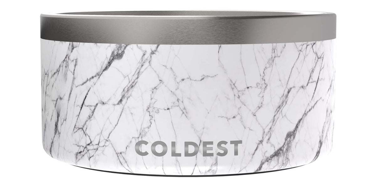Coldest Dog Bowl - Anti Rust Metal, Non Slip, 3 Layers Insulated Stainless Steel Dog Bowls - Spill Proof & Heavy Duty - Water Bowl for Dogs, Cats & Pets, Dish Washer Safe (21 oz, Stealth Black)