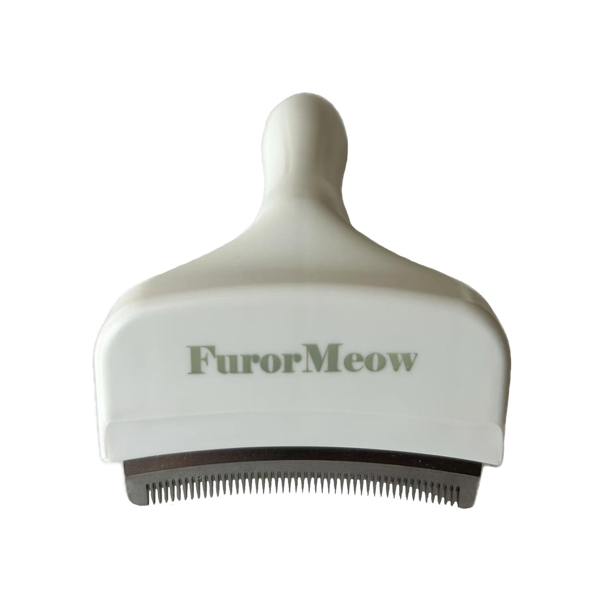 Pet Deshedding Tool with Curve Blade, Cat Grooming Brush, Tight V-shaped Teeth Shedding Comb for Cats and Dogs (Green, Small)