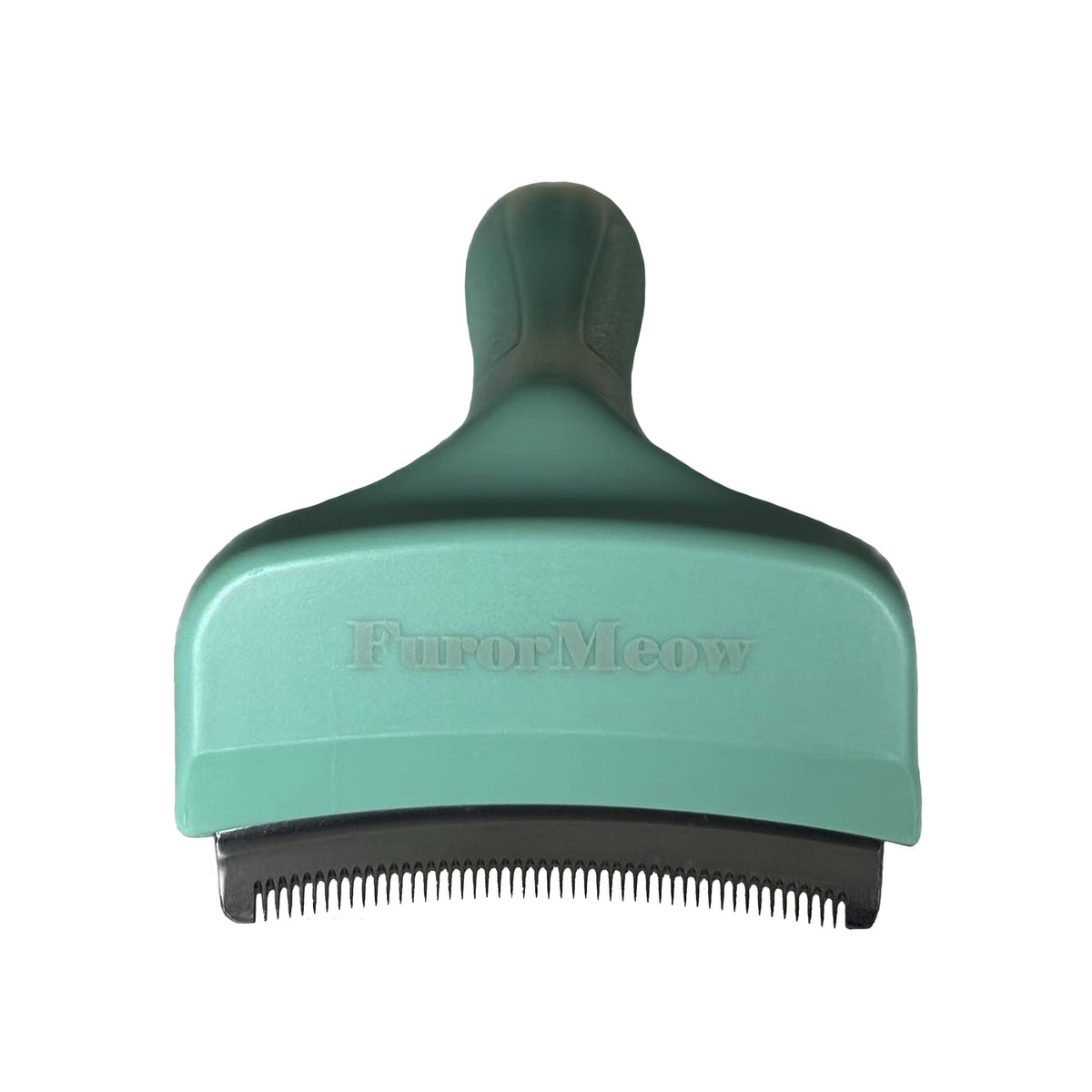 Pet Deshedding Tool with Curve Blade, Cat Grooming Brush, Tight V-shaped Teeth Shedding Comb for Cats and Dogs (Green, Small)