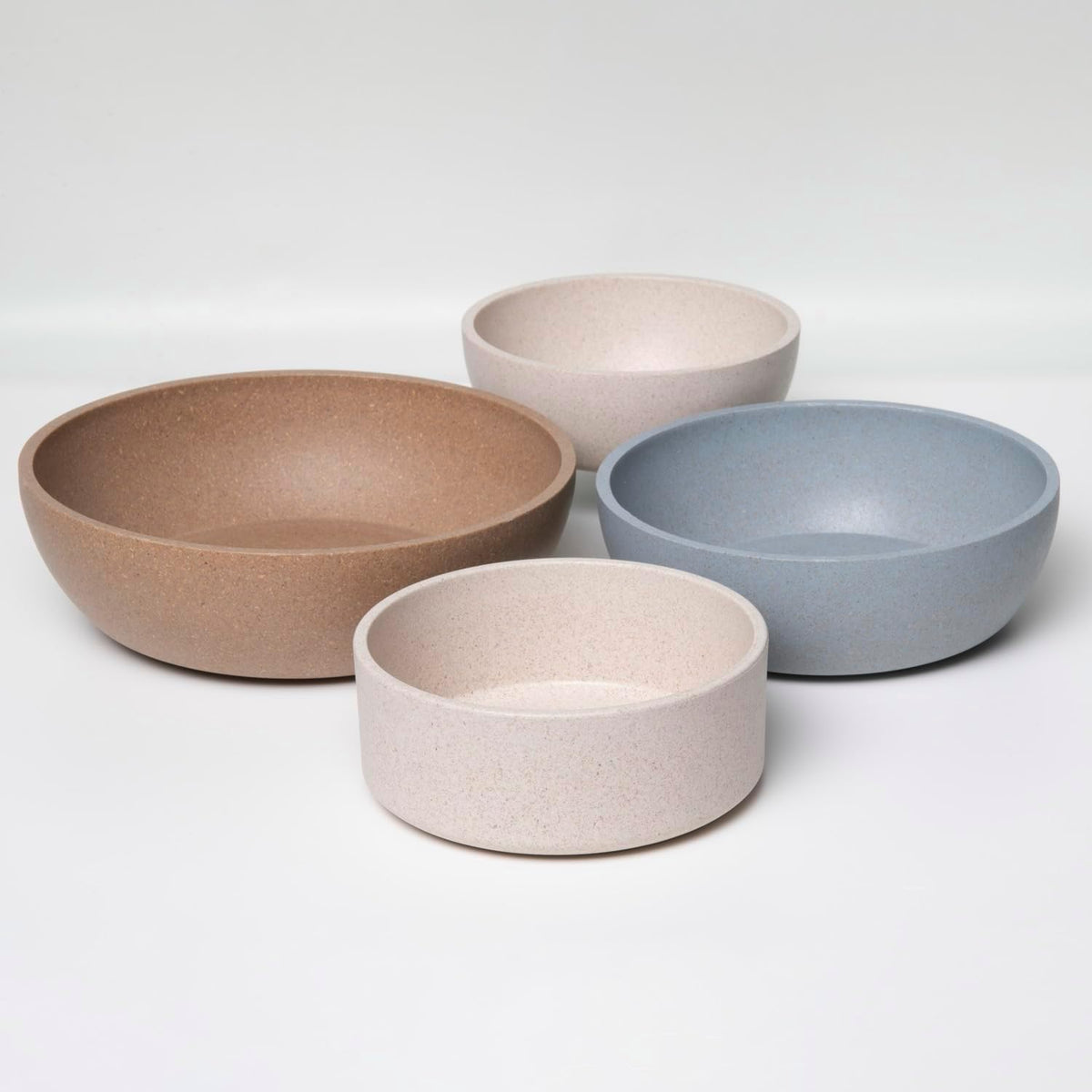 Loving Pets - Dolce Bamboo - Eco-Friendly Pet Bowls & Dishes for Dog, Cats, Puppy Food and Water Bowl -Sustainable and Dishwasher Safe, Made with Real Bamboo (Medium, Slate-Grey)