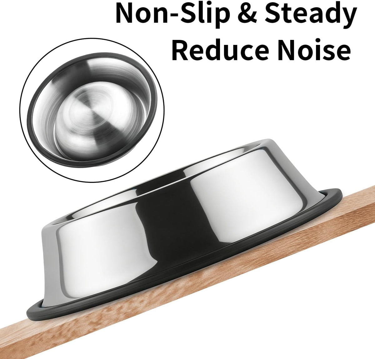 Fri4Free 2PCS 7oz Stainless Steel Non-Slip Small Cat Food Bowls