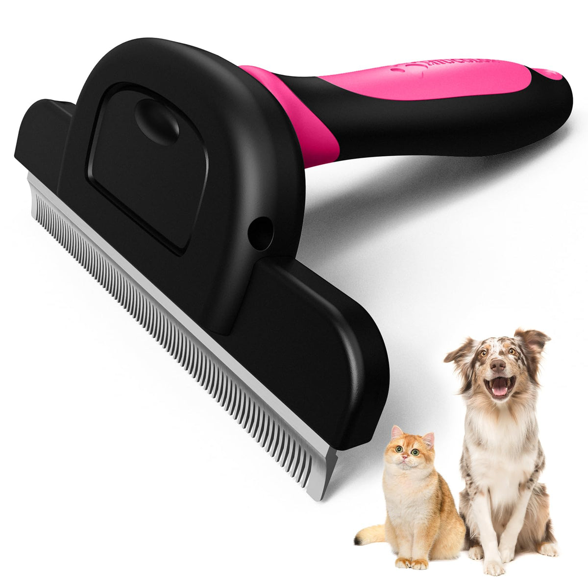 MIU COLOR Pet Grooming Brush, Deshedding Tool for Dogs & Cats, Blue