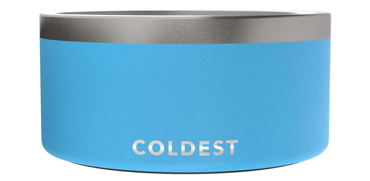 Coldest Dog Bowl - Anti Rust Metal, Non Slip, 3 Layers Insulated Stainless Steel Dog Bowls - Spill Proof & Heavy Duty - Water Bowl for Dogs, Cats & Pets, Dish Washer Safe (21 oz, Stealth Black)