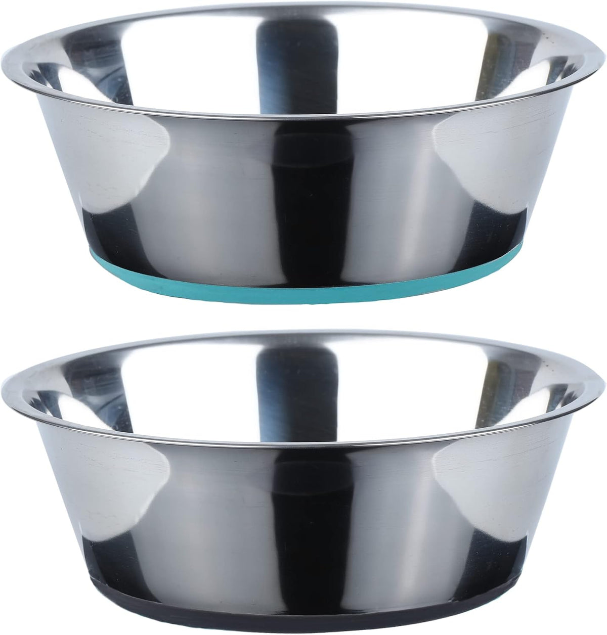 PEGGY11 Deep Stainless Steel Dog Bowls, 2 US Cup Each, 2-Pack