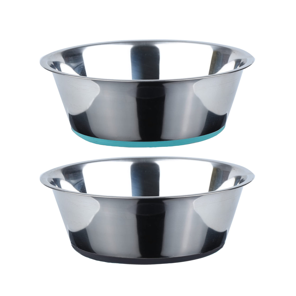 PEGGY11 Deep Stainless Steel Dog Bowls, 2 US Cup Each, 2-Pack