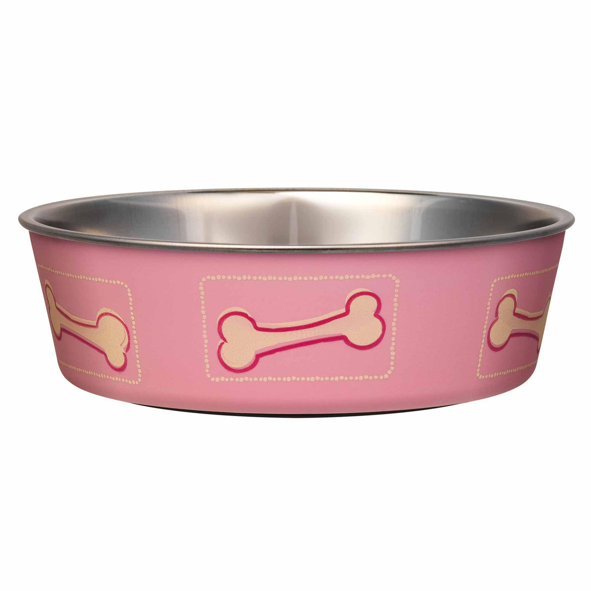 Loving Pets Bella Dog Bowls- Stainless Steel Dog & Cat Bowls - Spill Proof Dog Food Bowl, Cat Bowl, Puppy Essentials & Pet Supplies Great for Home & Travel (Medium 20-35 lbs, Espresso)