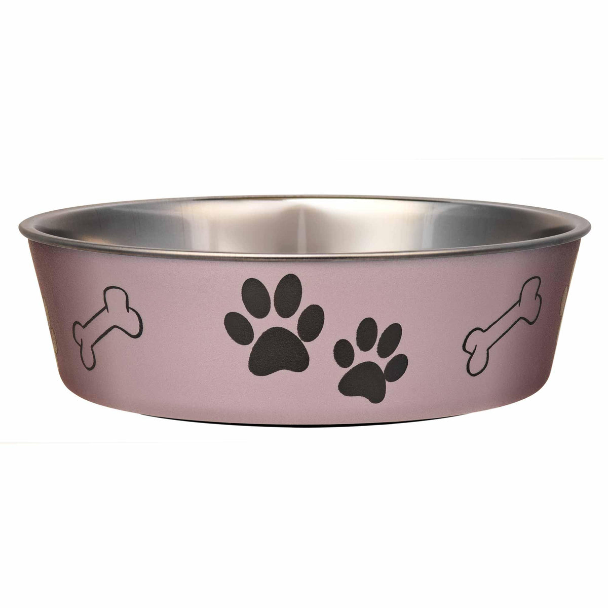 Loving Pets Bella Dog Bowls- Stainless Steel Dog & Cat Bowls - Spill Proof Dog Food Bowl, Cat Bowl, Puppy Essentials & Pet Supplies Great for Home & Travel (Medium 20-35 lbs, Espresso)