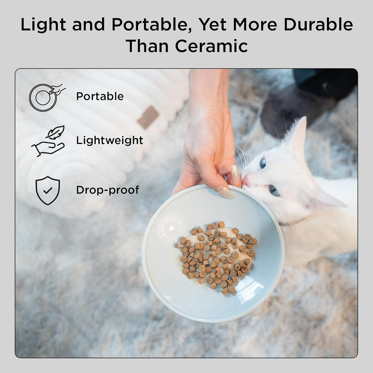 Necoichi BPA-Free Extra-Wide Elevated Cat Food Bowls, 2-Pack (Classic)