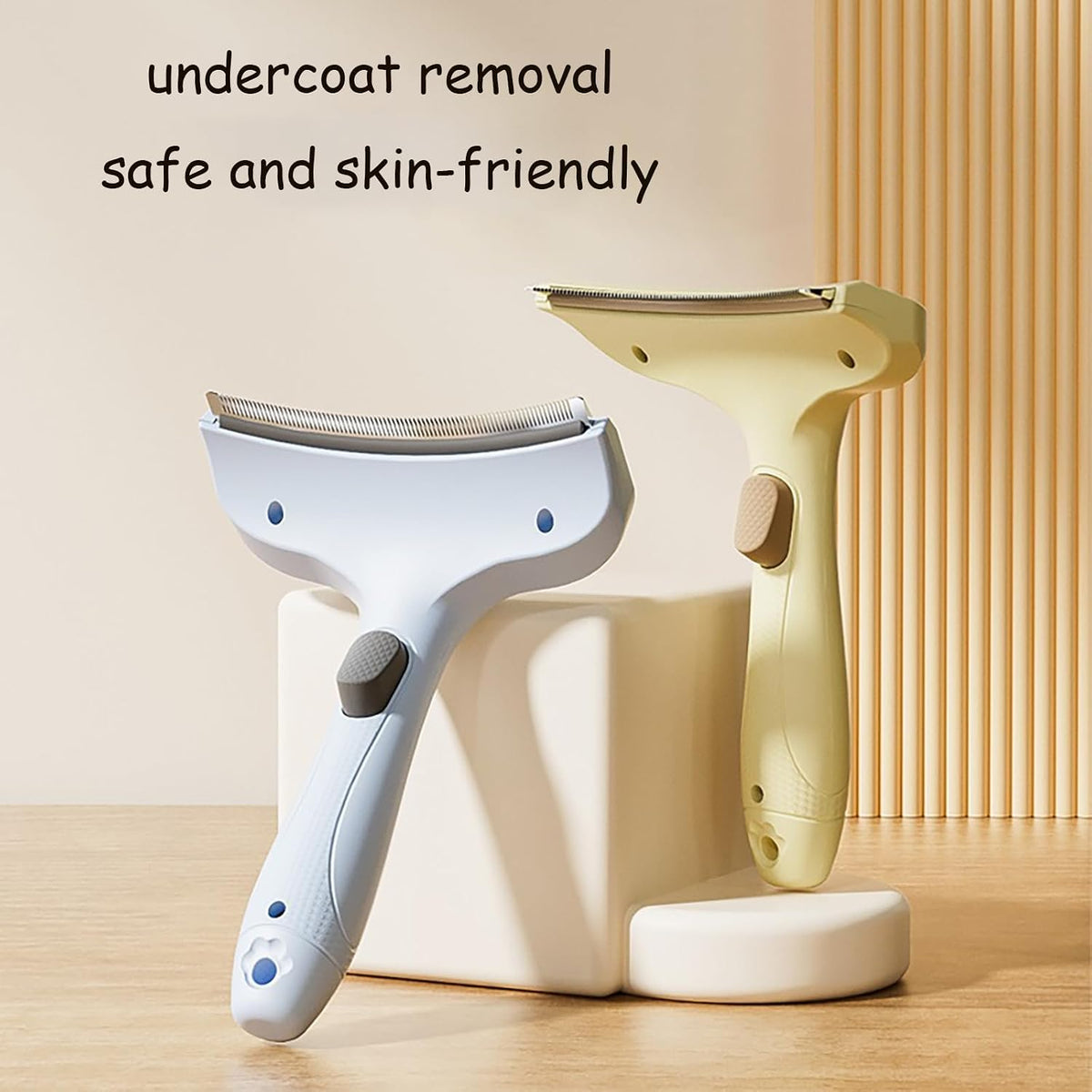 Pet Deshedding Brush, Grooming Tool for Dogs & Cats
