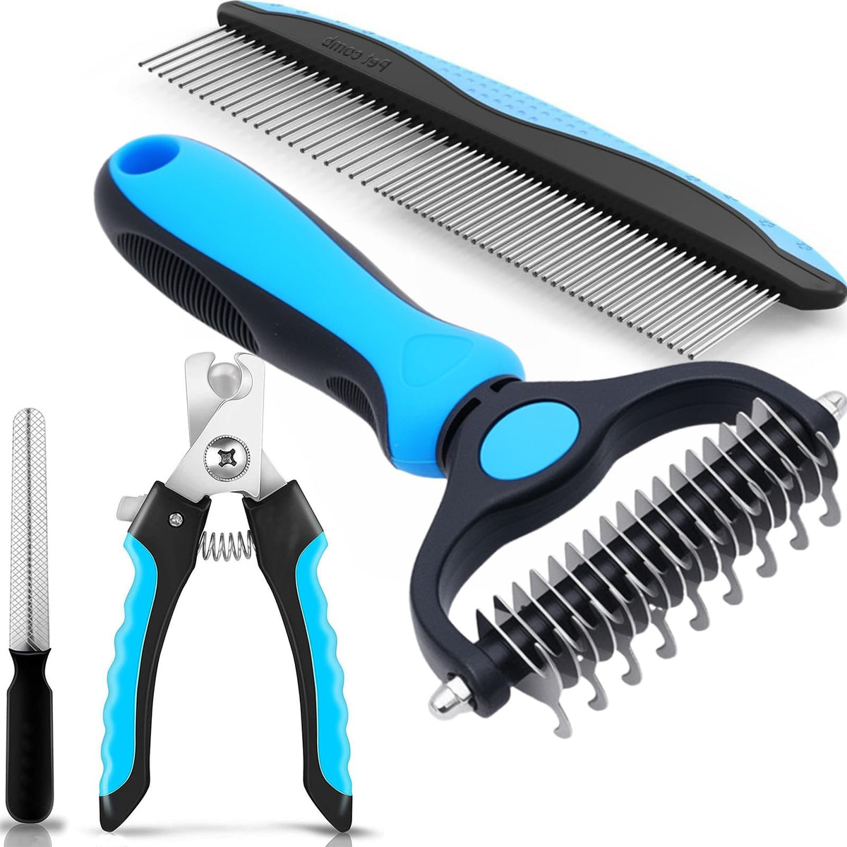 Dog Grooming Rake, Dog Brush for Shedding for Dogs and Cats