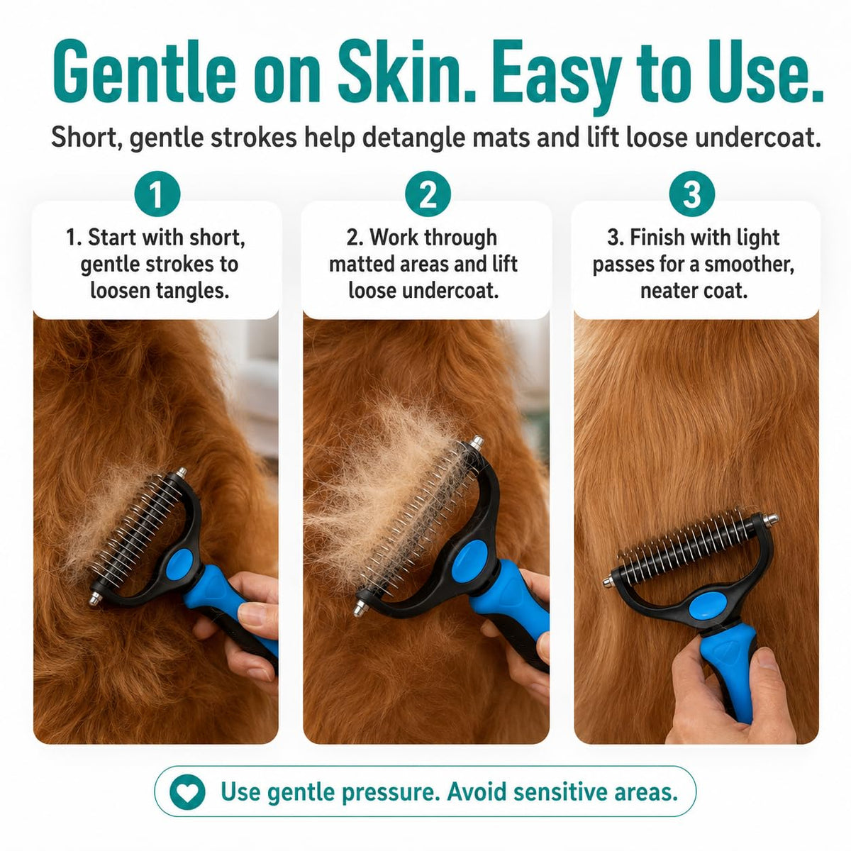 Pet Grooming Tool,Dog Brush For Shedding,Deshedding Dog Brush