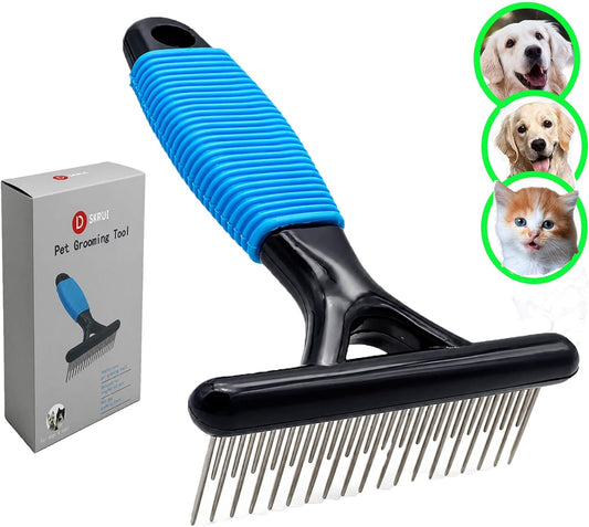 Undercoat Rake for Dogs,Deshedding Dematting Comb for Mats &Tangles Removal