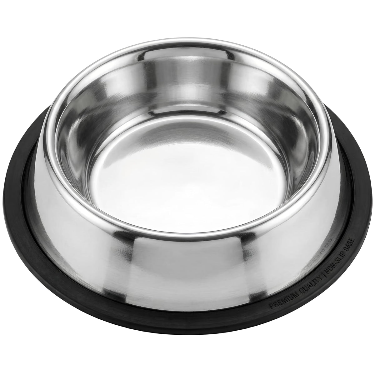Loving Pets Stainless Steel Non-Tip Dog Bowl – Heavy Duty No Spill Dog Bowl with Removable Rubber Base – Durable, Non-Skid Stainless Steel Dog Food Bowl & Dog Water
