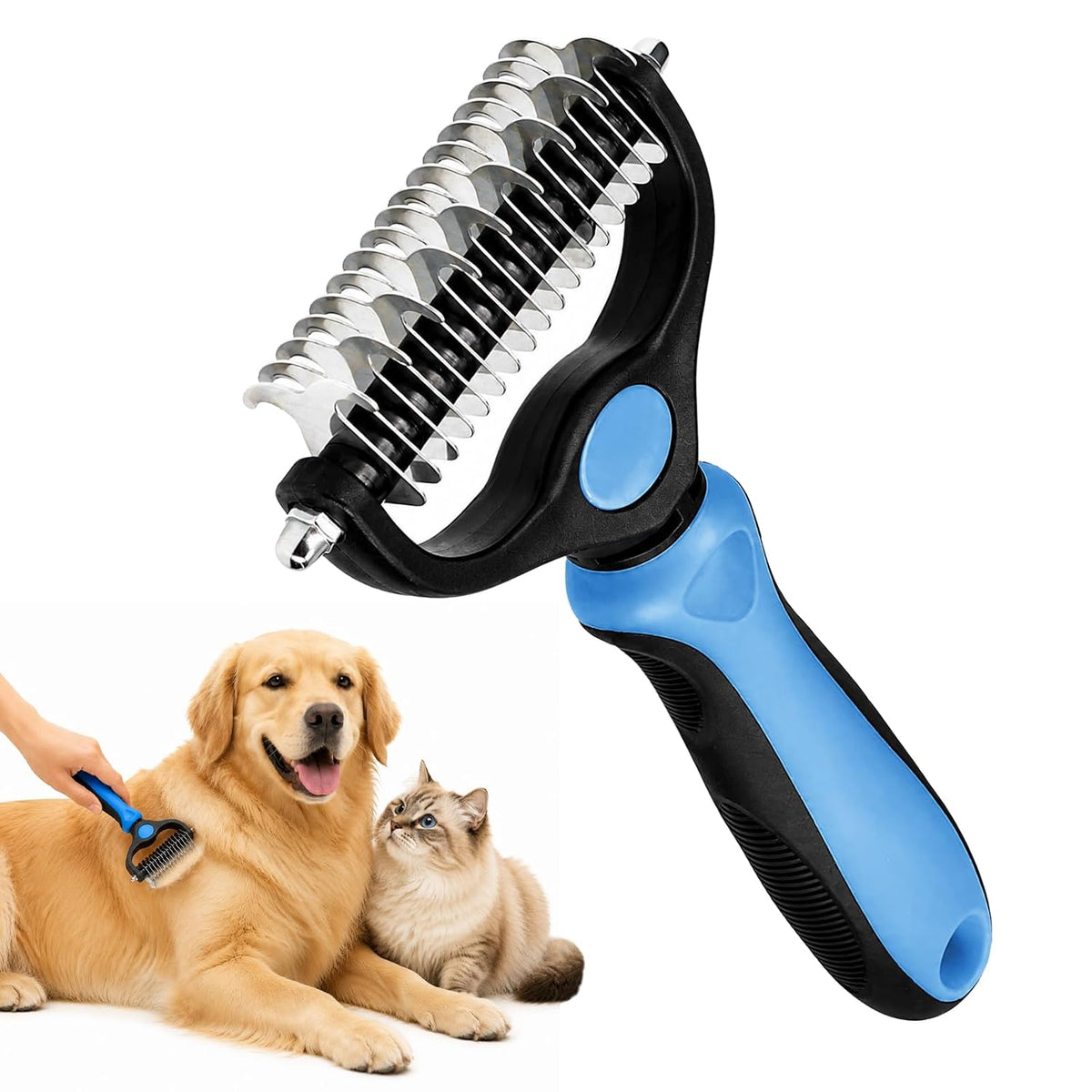 Pet Grooming Combo for Detangling Long Matted Fur Dogs & Cats