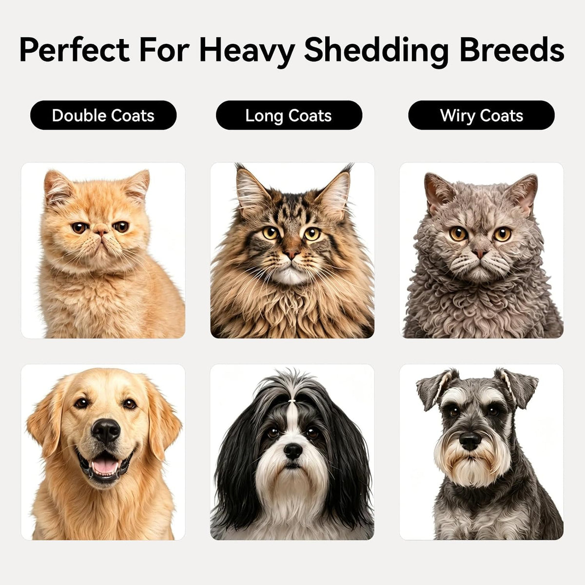 aumuca Undercoat Rake for Dogs, Deshedding & Dematting Comb for Cats, Horse