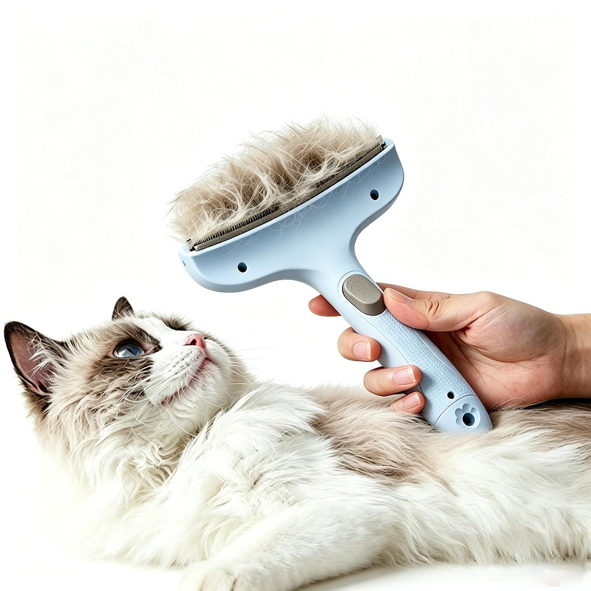 Pet Deshedding Brush, Grooming Tool for Dogs & Cats