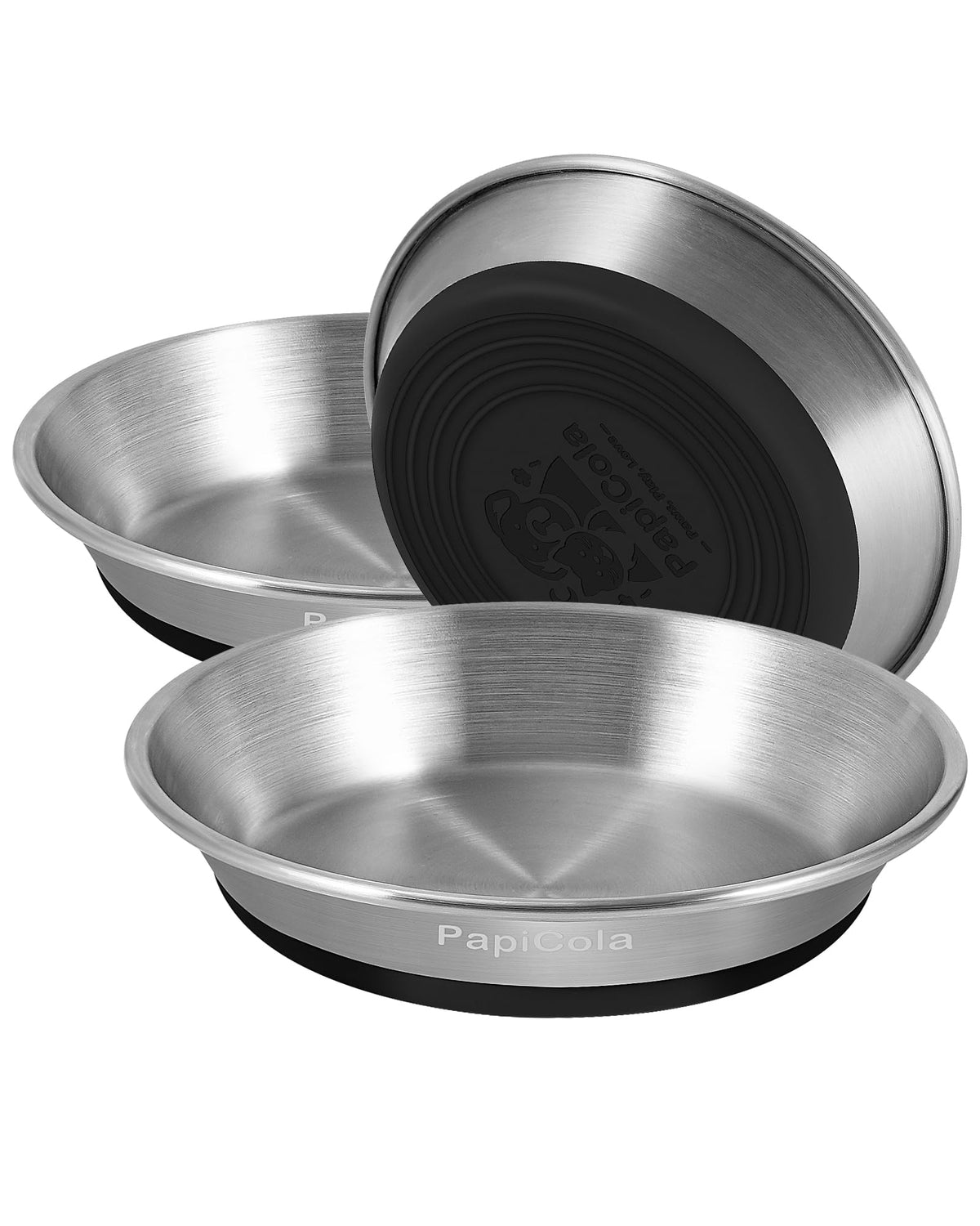 Stainless Steel Cat Bowl 1PC, Non-Slip cat Food Dish, Metal Cat Bowl