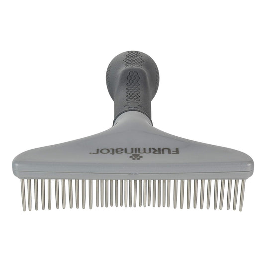 FURminator Grooming Rake Tool for Dogs & Cats With Thick Coats